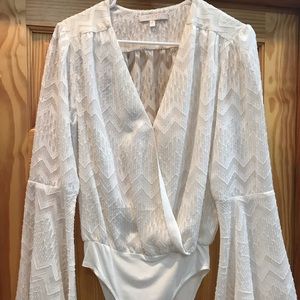 White long sleeve bodysuit
